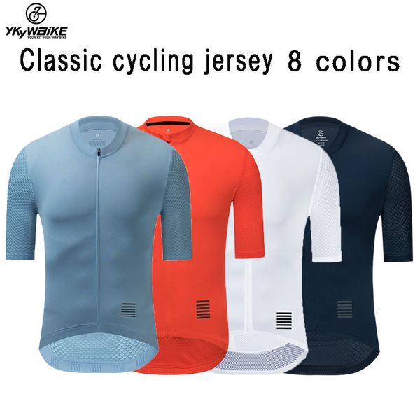 Cycling Shirts Tops Ykywbike Summer Men's Pro Cycling Jersey Breatable Mtb Shorts Manga Ciclista Pockets Mountain Cycling Road Bike 230817