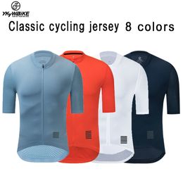 Camisetas de ciclismo Tops YKYWBIKE Summer Mens Pro Jersey Transpirable Mtb Shorts Manga Ropa de bicicleta Bolsillos Mountain Road Bike 230717