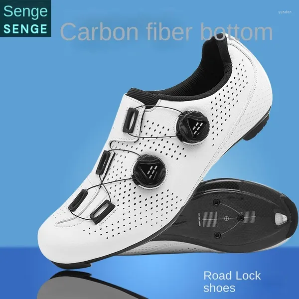 Chaussures cyclables 2024 Fibre de carbone pour hommes pour femmes Sole Lock Road Car Hard