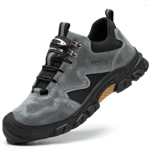 Zapatos en bicicleta 2024 Sneakers de trabajo indestructible Capa de punta de acero Botas Botas anti-Smash Seguridad anti-Punteo