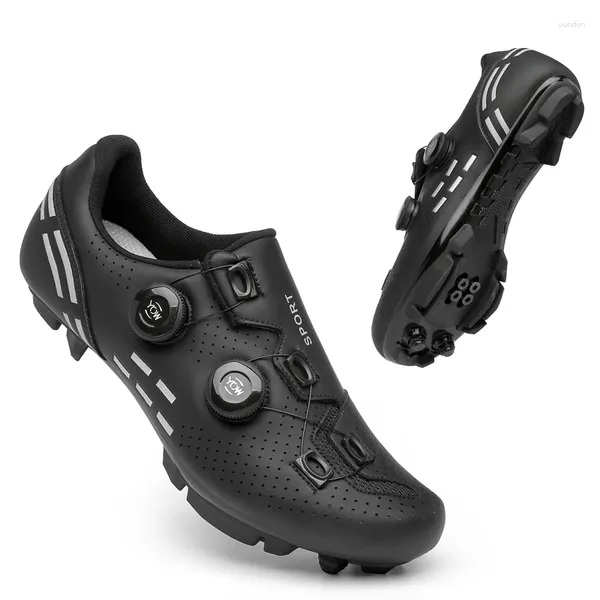 Zapatos de ciclismo 2024 zapatillas de deporte hombres mujeres autoblocante MTB Nylon todoterreno bicicleta de montaña con cordones bicicleta 47