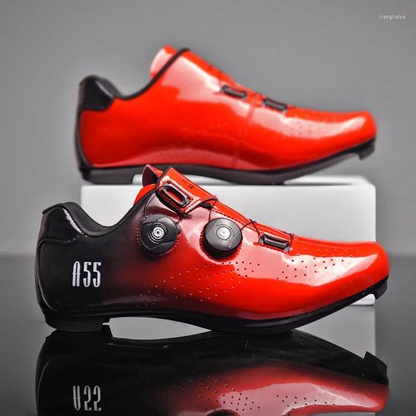 Chaussures de cyclisme Fashion Men Mtb rapide boucle à cliquet compatible avec la pédale de système SPD pour vélo de route en plein air intérieur