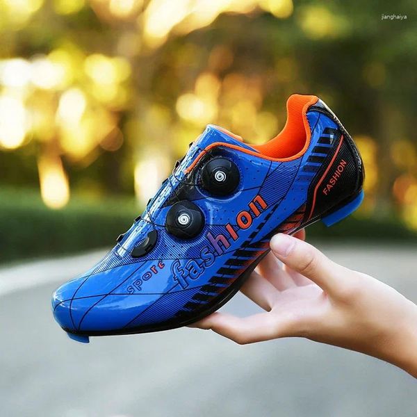 Zapatos de ciclismo para hombre, transpirables, ultraligeros, atléticos, para carreras de montaña, suela de goma