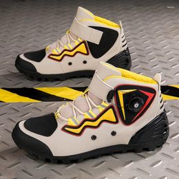 Chaussures de cyclisme hommes bottes de Moto Motocross antidérapant Moto équitation course motocycliste Moto Touring