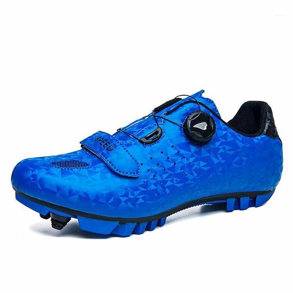 Zapatos de ciclismo para hombre, zapatillas deportivas para bicicleta de montaña, Unisex, con cierre automático, transpirables, coloridas, calzado deportivo para exteriores