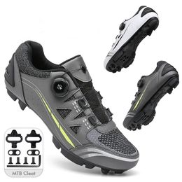 Chaussures de cyclisme hommes Mountain Footwear Bicycle Outdoor Cycling Sneaker Speed Winter Lock Cleat Shoes Bicycle Trekking Chaussures 240416