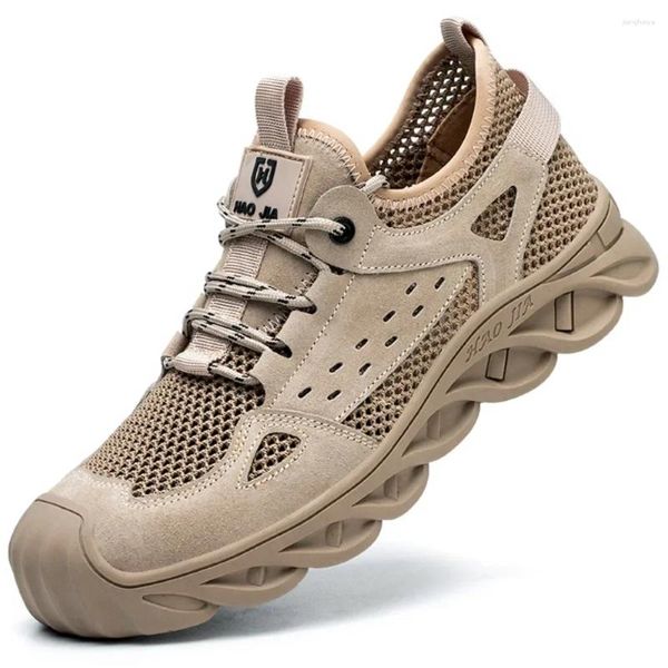 Zapatos de ciclismo para hombre, transpirables, con aislamiento de trabajo, 6KV, seguridad, antiimpacto, antideslizantes y botas no dañadas, resistentes a puñaladas