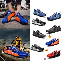 Zapatos de ciclismo para hombre, zapatillas deportivas para bicicleta de carretera, zapatillas de ciclismo de velocidad plana, calzado para bicicleta de montaña, tacos SPD Shcxvx GAI