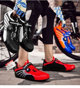 Chaussures de cyclisme Hommes Sports Dirt Road Bike Chaussures Plat Vitesse Cyclisme Baskets Appartements Montagne Vélo Chaussures SPD Crampons Chaussures 36-47 GAI