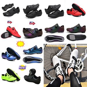 Chaussures de cyclisme hommes sport Dirt Road vélo chaussures plat vitesse cyclisme baskets appartements montagne vélo chaussures unisexe garçons redd bleu greenn scooer GAI