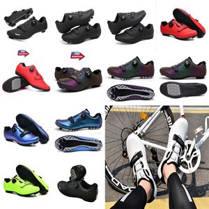 Fietsschoenen Heren Sport Dirt Road Bike Schoenen Flat Speed Fietsen Sneakers Flats Mountainbike Schoeisel unisex jongens redd blue greenn sc GAI