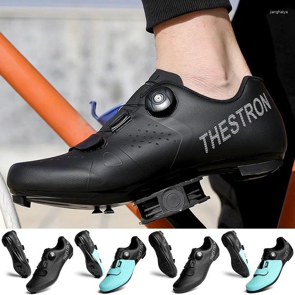 Zapatos en bicicleta para hombres Sneaker Calzado de carretera Ruta de la mujer Velocidad de bicicleta Automática Autocatánización Ultralight