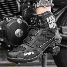 Chaussures de cyclisme bottes de Motochross véhicule tout-terrain professionnel pour hommes Botas moto cavalier équitation