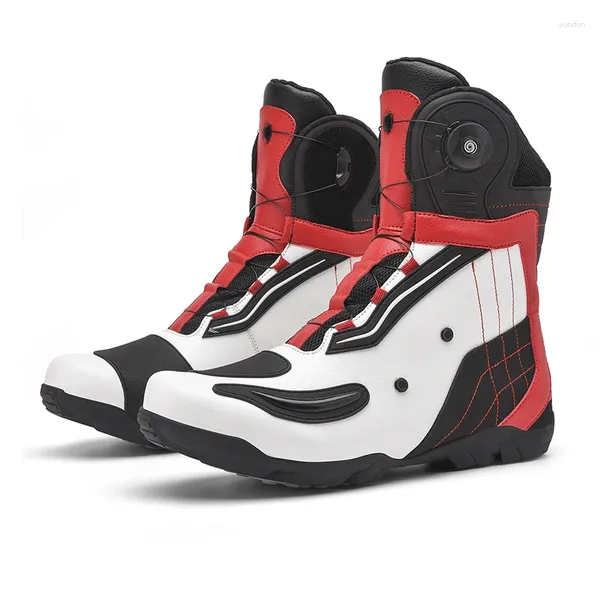 Zapatos de ciclismo Botas de motocicleta Hombres Moto Montar Verano Transpirable Moto Chopper Cruiser Touring Tobillo