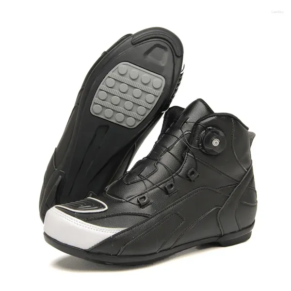 Zapatos de ciclismo para entrenamiento de motocicleta, botas antideslizantes para motociclista, para hombre, carreras de Motocross, tobillo de motocicleta todoterreno