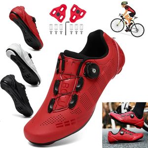 Zapatos en bicicleta MTB Men Racing Bike Zapatos Autohebro de zapatillas de deporte para bicicletas Spd Spd Mountain Road Cycling Footwear 240417