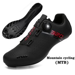 Fietsschoenen MTB Mens Zelf vergrendelingen Road Cycling Shoes Sports Shoes Racing Riding Boots Women Mtd Pedal Mountain Bike Shoes 240313