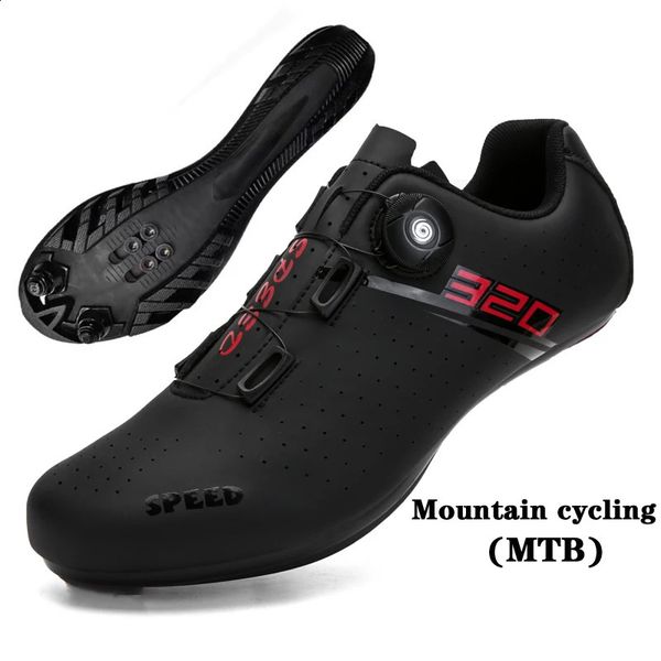 Zapatos de ciclismo MTB para hombre, zapatos de ciclismo de carretera con autosujeción, zapatos deportivos, botas de equitación para mujeres, zapatos de bicicleta de montaña con pedal MTD 240312