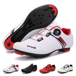 Chaussures de cyclisme vtt bottes de vélo de route crampons chaussure antidérapante hommes vélo de montagne baskets plates SPD Racing vitesse chaussures de cyclisme 240129