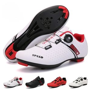 Chaussures à vélo Mtb Bottes de vélo de route Cleats Shoe Not Slip Men Mountain Bicycle Flat Sneakers SPD Speed Speed Cycling Footwear 240416