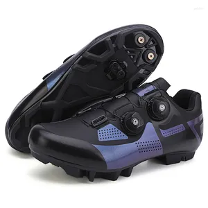 Zapatos de ciclismo profesionales para bicicleta de montaña para hombre, zapatillas deportivas con autosujeción para carretera, SPD, bicicleta de carreras de velocidad