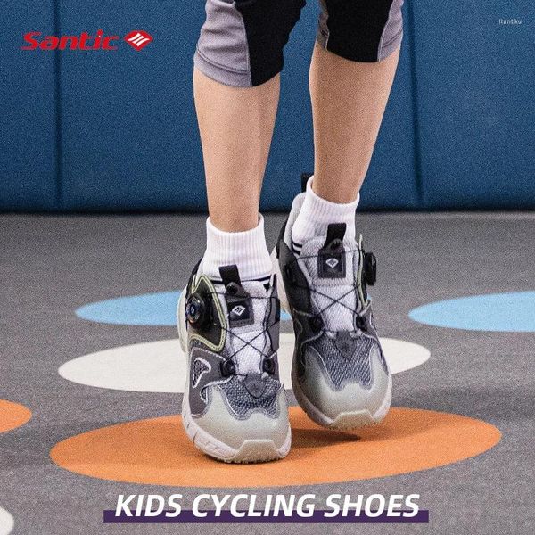 Zapatos de ciclismo Santic Boys MTB Road Sports para bicicletas para niños Sneaker Girls corriendo accesorios para bicicletas sin deslizamiento