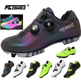 Zapatillas de ciclismo zapatillas de deporte de color Cambio de MTB Autogrocación de hombres Autogrimas de la bicicleta de carreras Flat