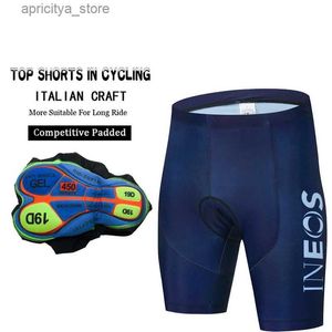 Pantalones cortos de ciclismo 2024 INEOS Ciclismo pantalones pantalones MTB Mens Maillot Ciclismo Profesional Gel medias de gel Bib Bib de carretera de verano PNS L48