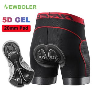 Fietsbroek BOLER Heren Fietsbroek Dames Fietsondergoed 5D Gel Pad Schokbestendig Fietsonderbroek MTB Biker Shorts Fiets 230801