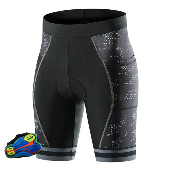 Pantalones cortos de ciclismo transpirables ajustados cuesta abajo bicicleta de montaña de secado rápido con Gel 20D acolchado medias de bicicleta 230612