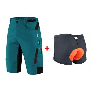 Short de cyclisme VertNoirBleuOrange Short de cyclisme Sous-vêtement de vélo de montagne Vélo de route Pantalon court VTT Équitation Escalade Randonnée Short 230417