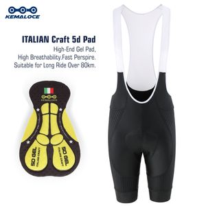 Cuissard KEMALOCE Road Blank Noir Cuissard Antichoc 5D Gel Pad Vélo Cuissard Réfléchissant Hommes VTT Lycra Vélo Collants Culotte 230412