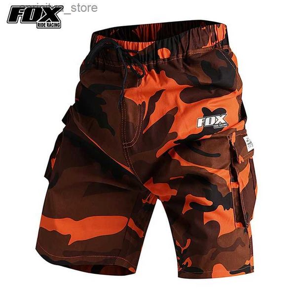 Shorts de cyclisme Ride Racing Mens Shorts cyclistes Enduro 2024 Summer Breathab Pantalon MTB BORS BICYS BICYM PANTAL PANTAL MOTORSS ORANGE L48