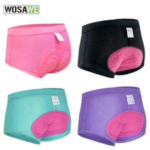 Shorts cyclistes Femmes cyclistes culotte avec couches à vélo de motards végétal pantalon en bas de vélo de vélo de vélos de gel leglist 4 couleurs 240425