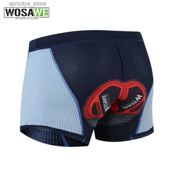 Ciclismo Shorts Wosawe Actualización de ciclismo Pantalones Shorts Hombres Ciclismo Subpant Pro Shock Proting Bicyc Roadpant MTB Road Bike Rear Shorts L48 L48