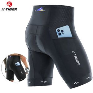 XTIGER – short de cyclisme pour hommes, coussin de Gel 5D, réfléchissant, vélo plus court avec 3 poches, collants vtt, 231121