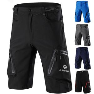 Pantalones cortos de ciclismo XTiger Summer Men's Cycling Shorts Mountain Bike Downhill Shorts Loose Outdoor Sports Riding Road MTB Bicicleta Pantalones cortos 230306