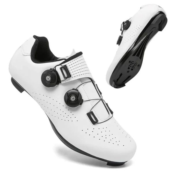 Zapatillas de ciclismo MTB, zapatos con tacos para hombre, zapatos planos con autosujeción, zapatillas para bicicleta de carretera, botas de carreras SPD SL, zapatos deportivos de bicicleta de montaña