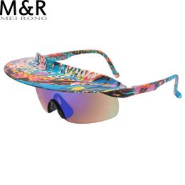 Gafas de sol de ciclismo est marco gafas gafas marca diseñador de lujo verano conducción gafas de sol sombrero gafas UV400 240201