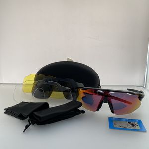 Lunettes de soleil de cyclisme lunettes UV400 lentille noire polarisée lunettes de cyclisme lunettes de sport lunettes d'équitation lunettes de vélo VTT avec étui pour hommes femmes 9442