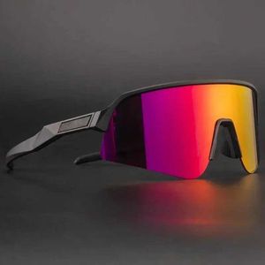 Lunettes de soleil de cyclisme UV400 3 lentilles lunettes de cyclisme sport lunettes d'équitation en plein air lunettes de vélo polarisées 5A