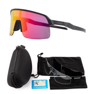 Lunettes de soleil de cyclisme UV400 polarisées 3 lentilles lunettes de cyclisme Sports de plein air lunettes d'équitation lunettes de vélo VTT avec étui pour hommes femmes OO9463