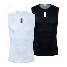 Fietsen ondergoed Sport Base Layer White Jersey Reflective Vest Men Undershirt Quick Dry Elastici Road Bike 220614