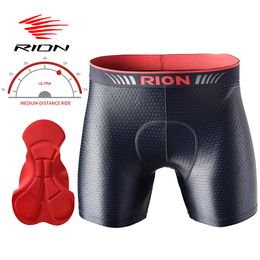 Fietsen ondergoed rion mannen fietsen fiets ondergoed heren shorts panty panty fiets fietsgym onderbroek met vulling pads mannelijke mtb berg rit lycra 23022444