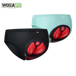 Sous-Vêtements de Cyclisme WOSAWE Hommes Femmes Shorts de Cyclisme VTT Vélo de Route Équitation Sous-Vêtements Gel 3D Rembourré Triangle Shorts Culotte Respirante Lady Briefs 230616