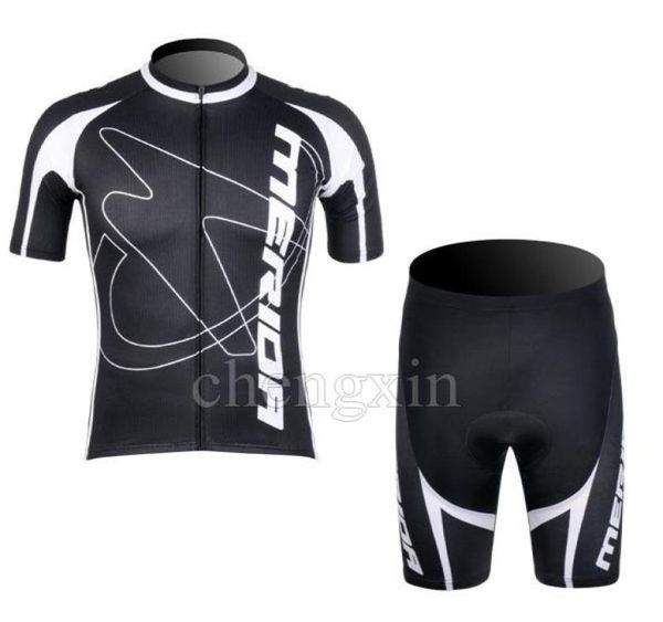 VÊTEMENTS DE CYCLISME BLACKampWHITE SHORT EN JERSEY DE CYCLISME À MANCHES COURTES 2012 ENSEMBLE MERIDA SIZEXS4XL M0425679867