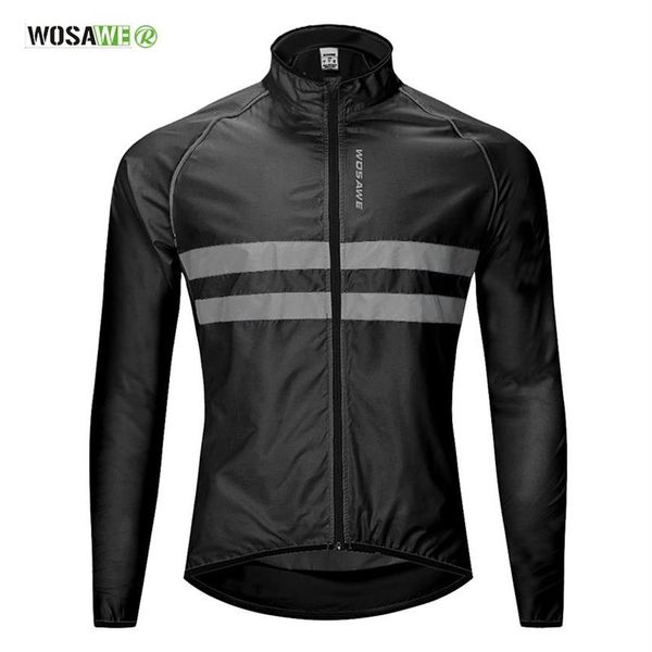 Coupe-vent de cyclisme haute visibilité maillot de vélo route vtt manteau de pluie vêtements de cycle réfléchissants coupe-vent imperméable veste de vélo246z