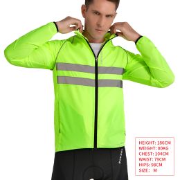 Ciclismo en ciclismo Jackets de capucha a prueba de viento Hombres montando ropa impermeable Ropa bicicleta de ciclo