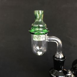 Cyclone Spinning Carb Cap avec banger à quartz à fond rond pour dôme de banger à dessus plat de 25 mm avec trou d'air en rotation Terp Pearl Banger Nail