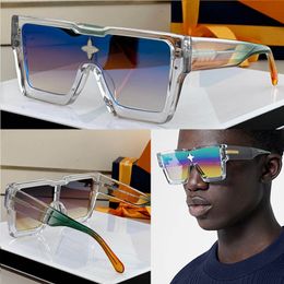 Cyclone Sunclasses Z1832E Mannen Designer Clear acetaat frameGradient veelkleurige lenzen Vrouwen Classic Crystal Decoratieve Lenzen Luxe Merk Bril 2188 1978